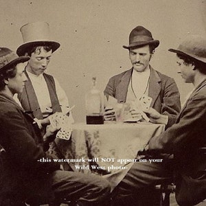 8x10 Amazing 1877 Billy the Kid Gambling PHOTO Rare Discovery Playing Cards Poker Saloon William Bonney REGULATORS Gang Lincoln County War