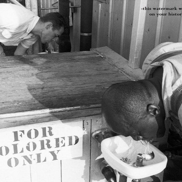 4x6 Black Civil Rights PHOTO,Drinking Fountain Segregation African-American Only Black History 1950s Segregated America