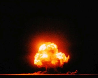 5x7 1st Nuclear Bomb Trinity Test Blast PHOTO 1945 First Atomic Bomb Gadget White Sands Testing World War 2 Oppenheimer Project