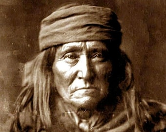 4x6 1903 Geronimo FOTO Retrato De la medicina india Hombre Líder Apache Native American Chief