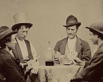 5x7 Amazing 1877 Billy the Kid PHOTO Rare Discovery Playing Cards Poker William Bonney REGULATORS Gang Lincoln County War Gambling Saloon