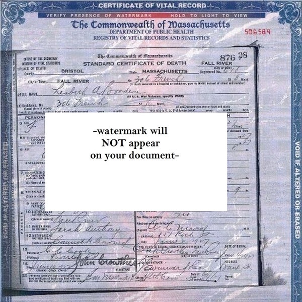 Fake Baby Death Certificate Etsy
