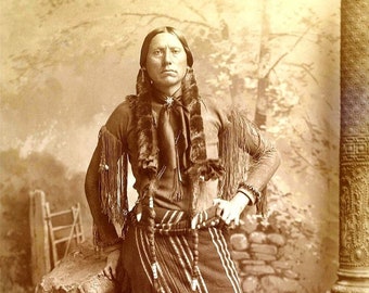 4x6 Foto Comanche Chief Quanah Parker FOTO, Indiaanse Indiaanse Krijger c1890