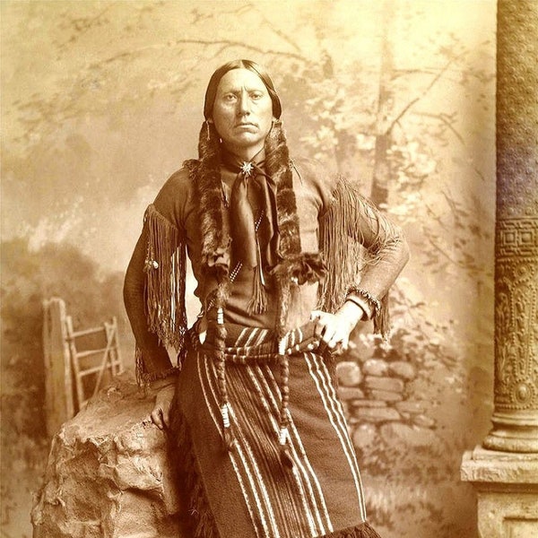 4x6 Photo Comanche Chief Quanah Parker PHOTO, Native American Indian Warrior c1890