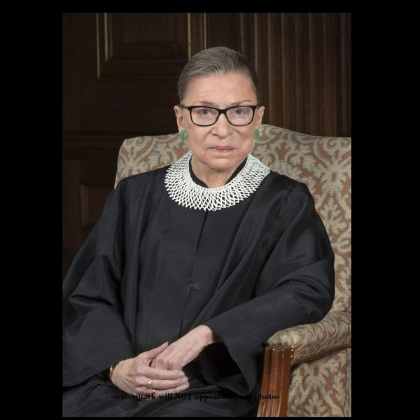 5x7 Supreme Court Justice Ruth Bader Ginsburg PHOTO Portrait Print 2016 Sitting