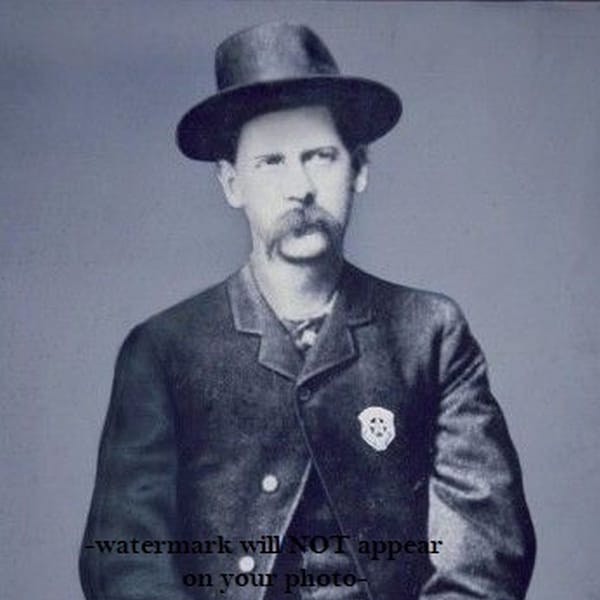 Wyatt Earp Portrait PHOTO Gunfighter Marshal Sheriff Tombstone OK Corral Gunfighter