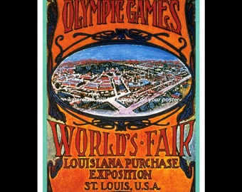 8x12 1904 Worlds Fair St Louis PHOTO POSTER Olympic Games 1904
