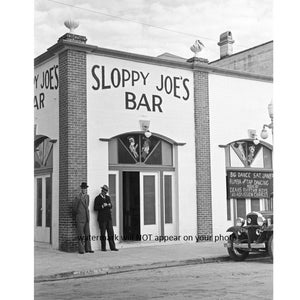 1938 Vintage Sloppy Joe&#39;s Bar Saloon PHOTO Grill Great Depression Key West Florida