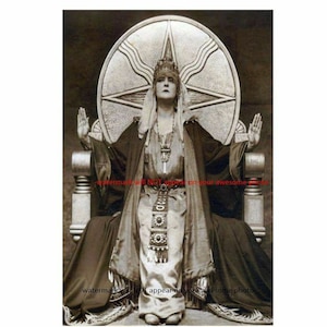 4x6 Diseur de bonne fortune PHOTO Creepy Circus Palm Reader Scary Sorceress Psychic Tarot Cards Witch Psychic