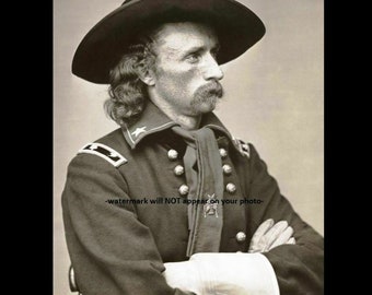 8x10 1865 George Armstrong Custer PHOTO Major General Portrait Battle of Little Bighorn Custer/'s Last Stand Indian Wars Civil War General