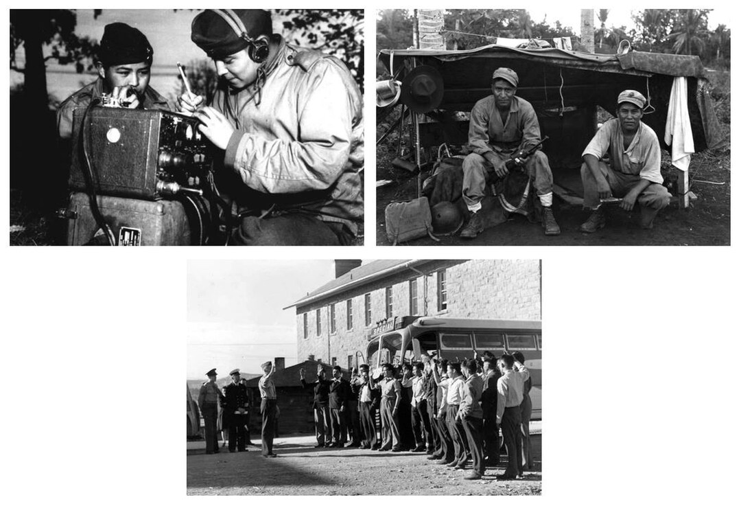 First Navajo Code Talkers PHOTO Lot World War 2 Marines Soldiers Native ...
