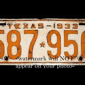1933 Bonnie & Clyde autonummerplaat FOTO Gangsters Famous Plate Number
