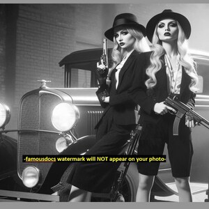 Sexy Prohibition Bootleggers PHOTO Gangster Girls Art Print Speakeasy Liquor Decor 5x7 Ladies