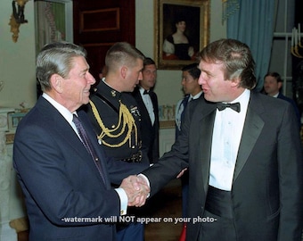 Donald Trump Meets Ronald Reagan PHOTO President White House 4x6 Photo