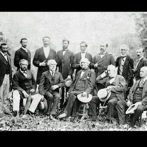 General Robert E Lee + seine Generäle SelteneS FOTO Rebellen Konföderierter Bürgerkrieg, 1869, 5x7 Foto