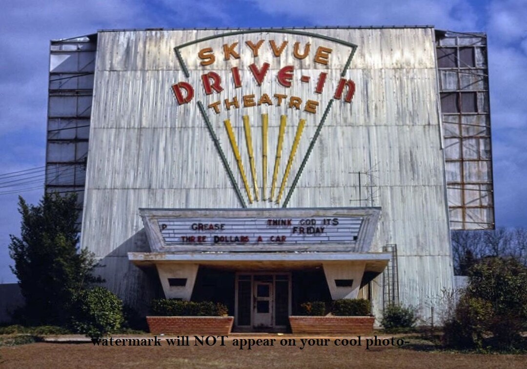 Vintage Skyvue Drivein Movie Theater PHOTO 1970s Alabama Etsy