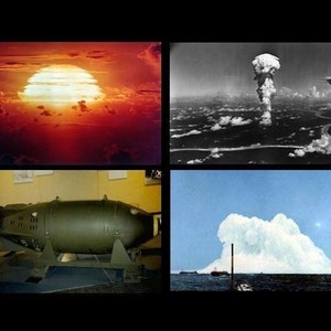 HUGE Nuclear Bomb PHOTO Lot, 13 Atomic Bomb Weapons Test Blast Photos Collection Nevada Test Site Bikini Atoll