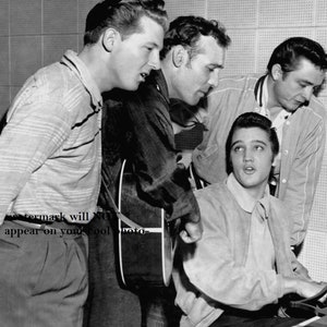 5x7 Million Dollar Quartet PHOTO Elvis Presley Johnny Cash Jerry Lee Lewis, Carl Perkins Sun Studios Memphis Tennessee 1956