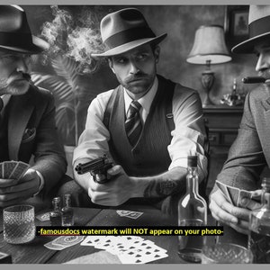 Prohibition Bootlegger PHOTO Gangsters Gambling Whiskey Art Print Speakeasy Decor 5x7 Liquor Bootleg