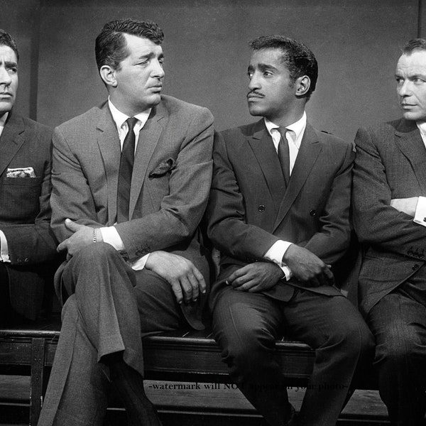 5x7  The Rat Pack PHOTO Frank Sinatra, Dean Martin, Sammy Davis Jr, Peter Lawford Las Vegas Stars