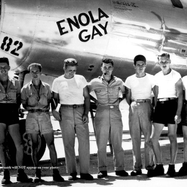 5x7 Enola Gay Crew B-29 Bomber PHOTO,Dropped Atomic Bomb Little Boy, Hiroshima Japan Manhattan Project World War 2