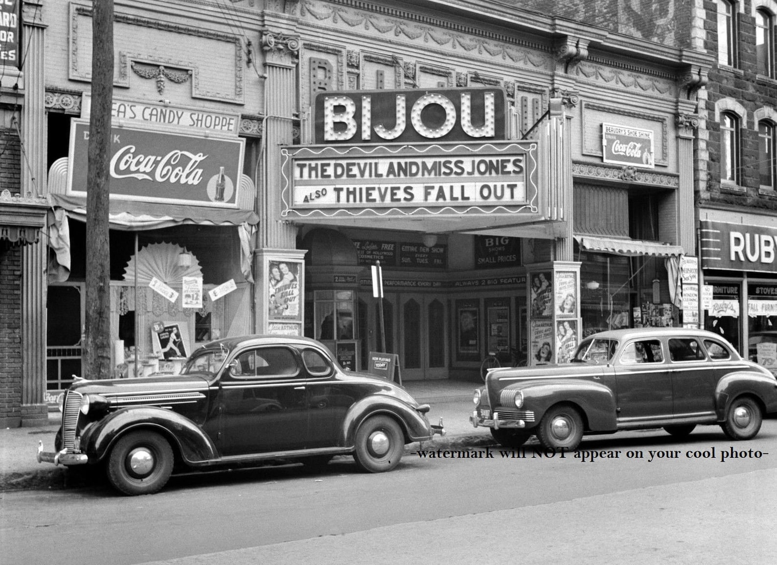 1941 Bijou Movie Theater PHOTO Cinema Screen Holyoke MA Coca Etsy