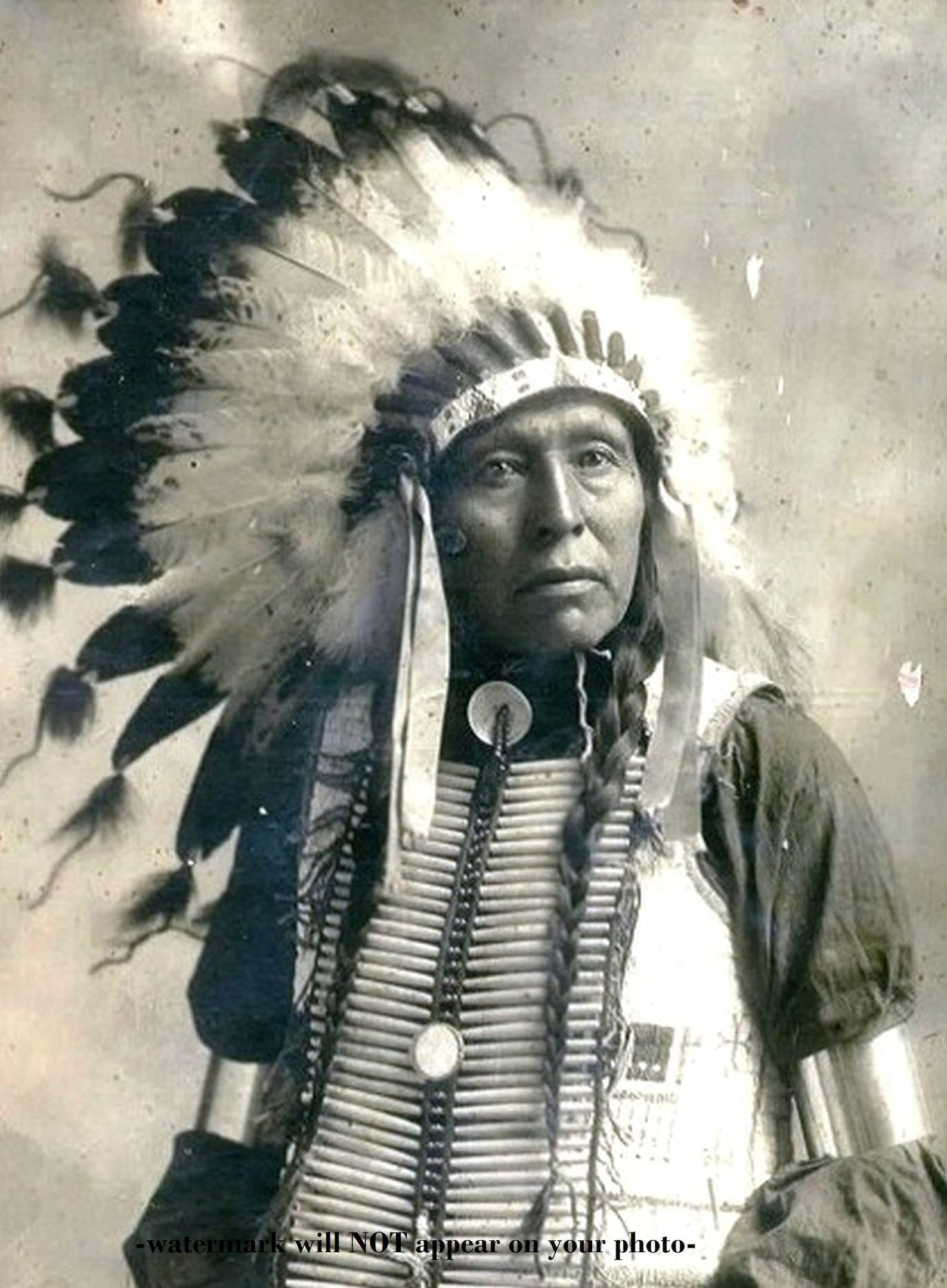 5x7 Chief Flying Hawk PHOTO Lakota Indian Battle of the Etsy
