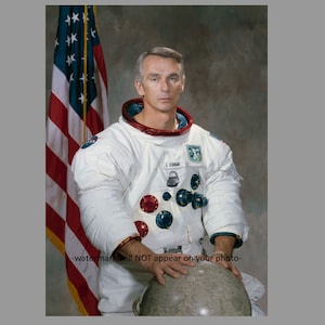 Last Man on Moon Apollo 17 Moon Landing PHOTO Gene Cernan Lunar Rover Moon Walk Mission 1972