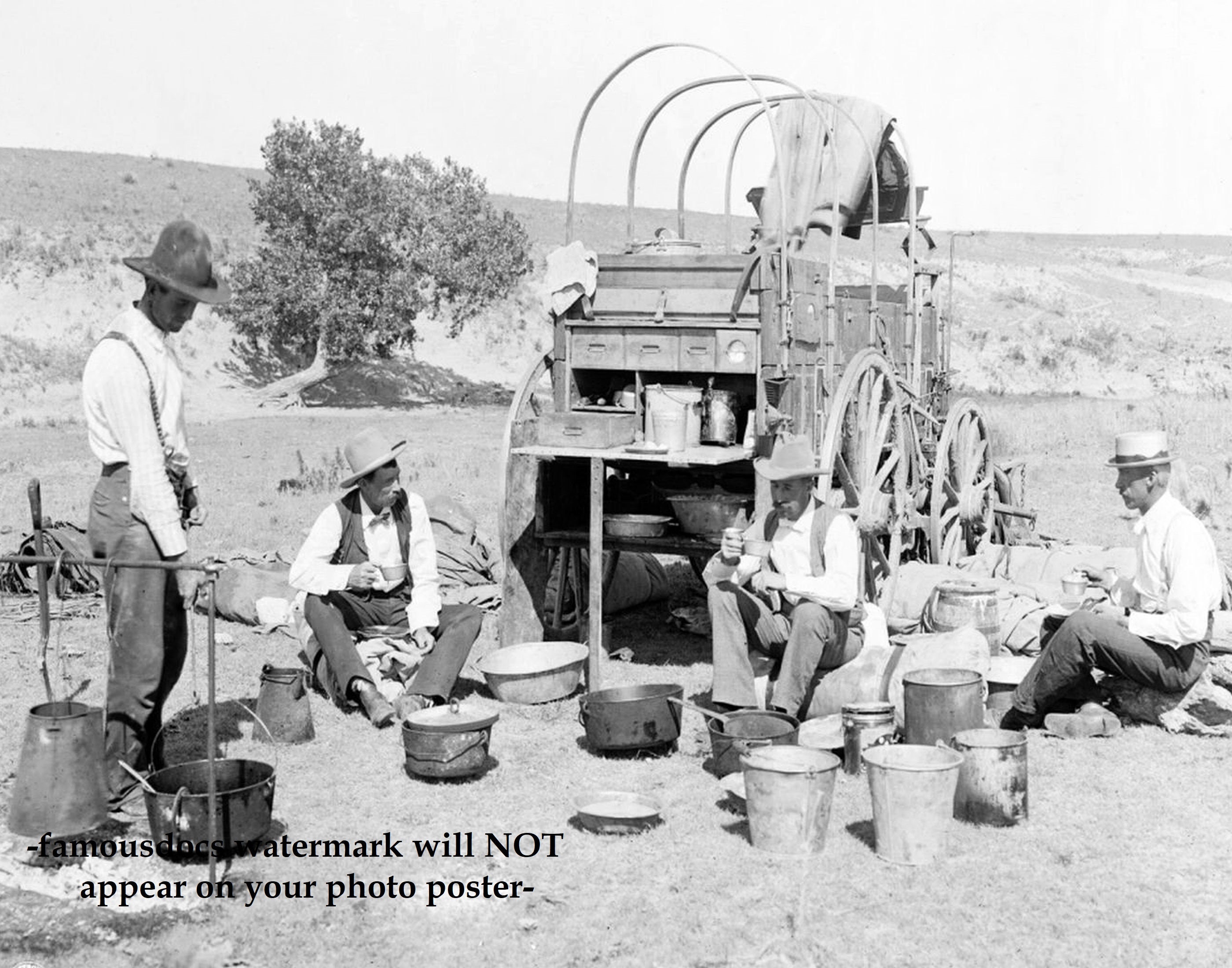 11x14 Wild West Texas Cowboy Chuck Wagon PHOTO Poster Old West Cookie ...