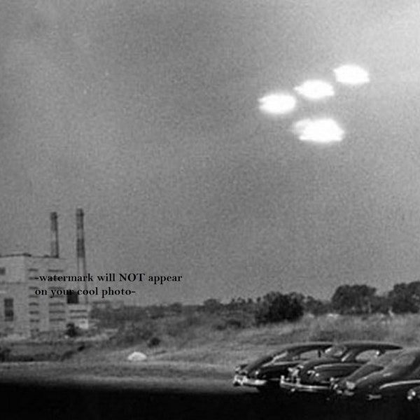 1952 UFO Flying Saucer PHOTO Salem Mass, Project Blue Book Disque Inexpliqué Extraterrestres