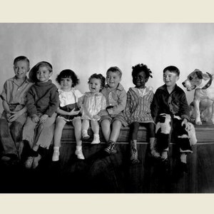 5x7 Our Gang PHOTO The Little Rascals Alfalfa, Spanky, Darla, Buckwheat,Pete the Dog 1930s