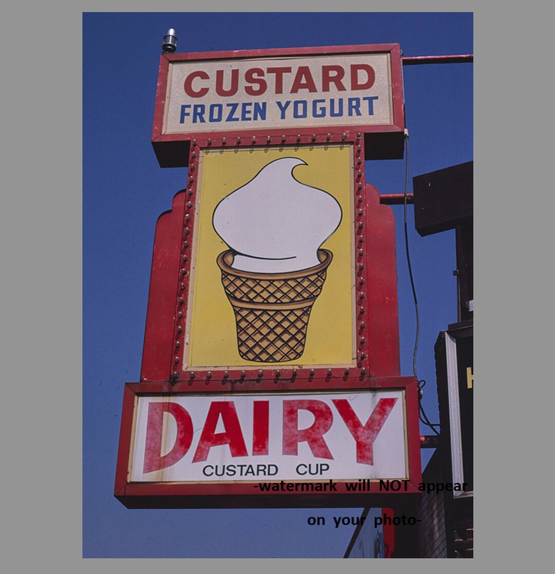 5x7 Ice Cream Shop PHOTO Frozen Custard Dairy Vintage Yogurt Etsy