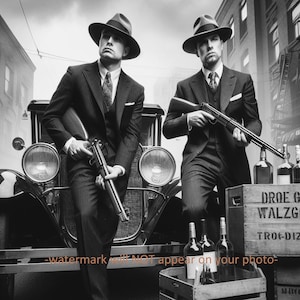 11x14 Prohibition Bootlegger PHOTO Poster Gangsters Whiskey Art Print Bar Speakeasy Decor