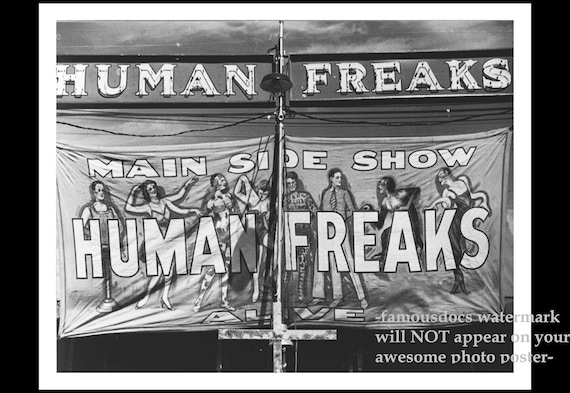 11x14 Circus Freak PHOTO Poster Scary Creepy Weird Odd Carnival
