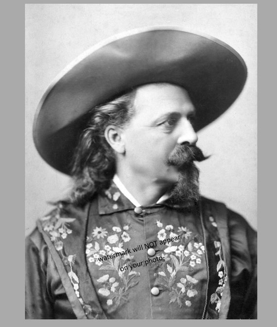 5x7 1889 バッファロー ビル コディ 写真 カウボーイ ポニー