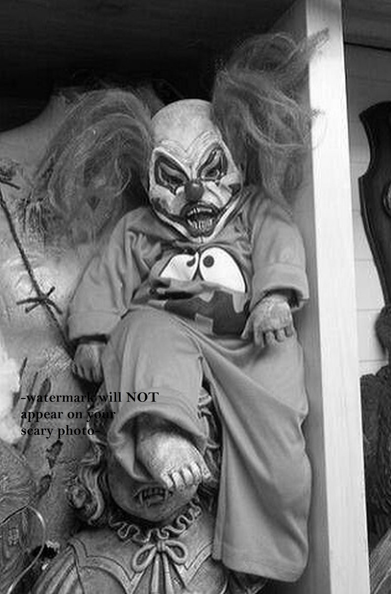 4x6 Vintage Creepy Clown Evil Grin PHOTO Freak Scary Child | Etsy