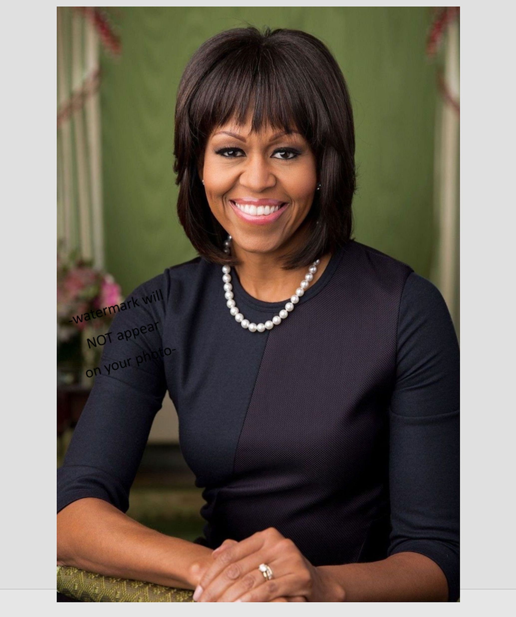 5x7 Michelle Obama Retrato oficial de la foto, Barack Obama esposa primera  primera dama, Casa Blanca, image size:2067x2472