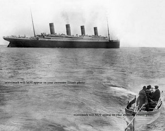 5x7 Titanic Photo Poster a galla 11 aprile 1912 Partenza da Queenstown Irlanda, naufragio Disastro