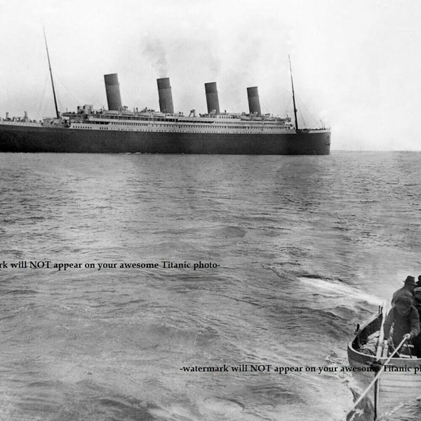 5x7 Titanic Photo Poster Afloat April 11 1912 Departing Queenstown Ireland, Shipwreck Disaster