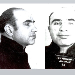 Al Capone Alcatraz mok SHOT foto Chicago gangster, grote depressie Misdaadbaas