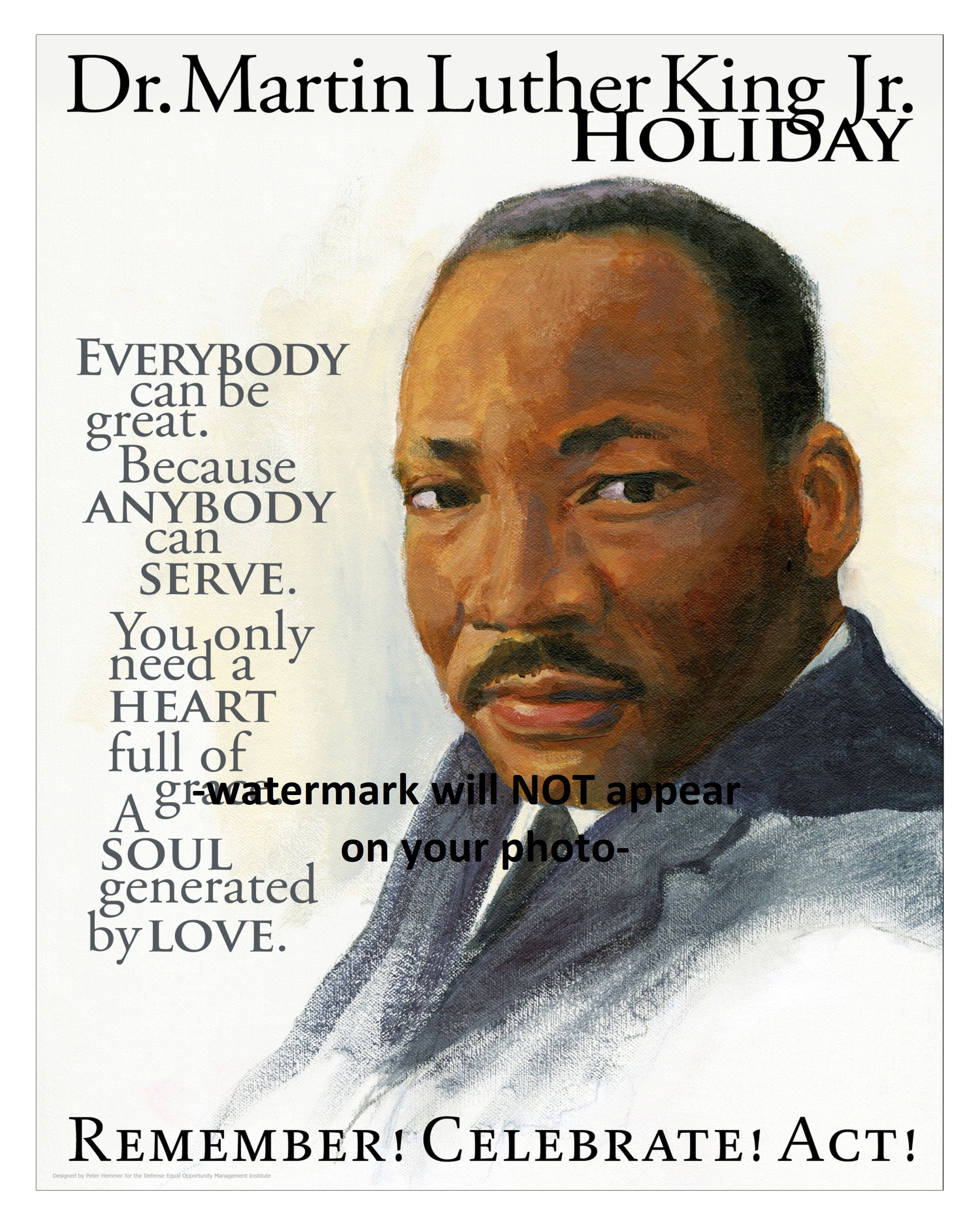 8x10 Black History Month PHOTO Black Civil Rights Martin Luther King Jr ...