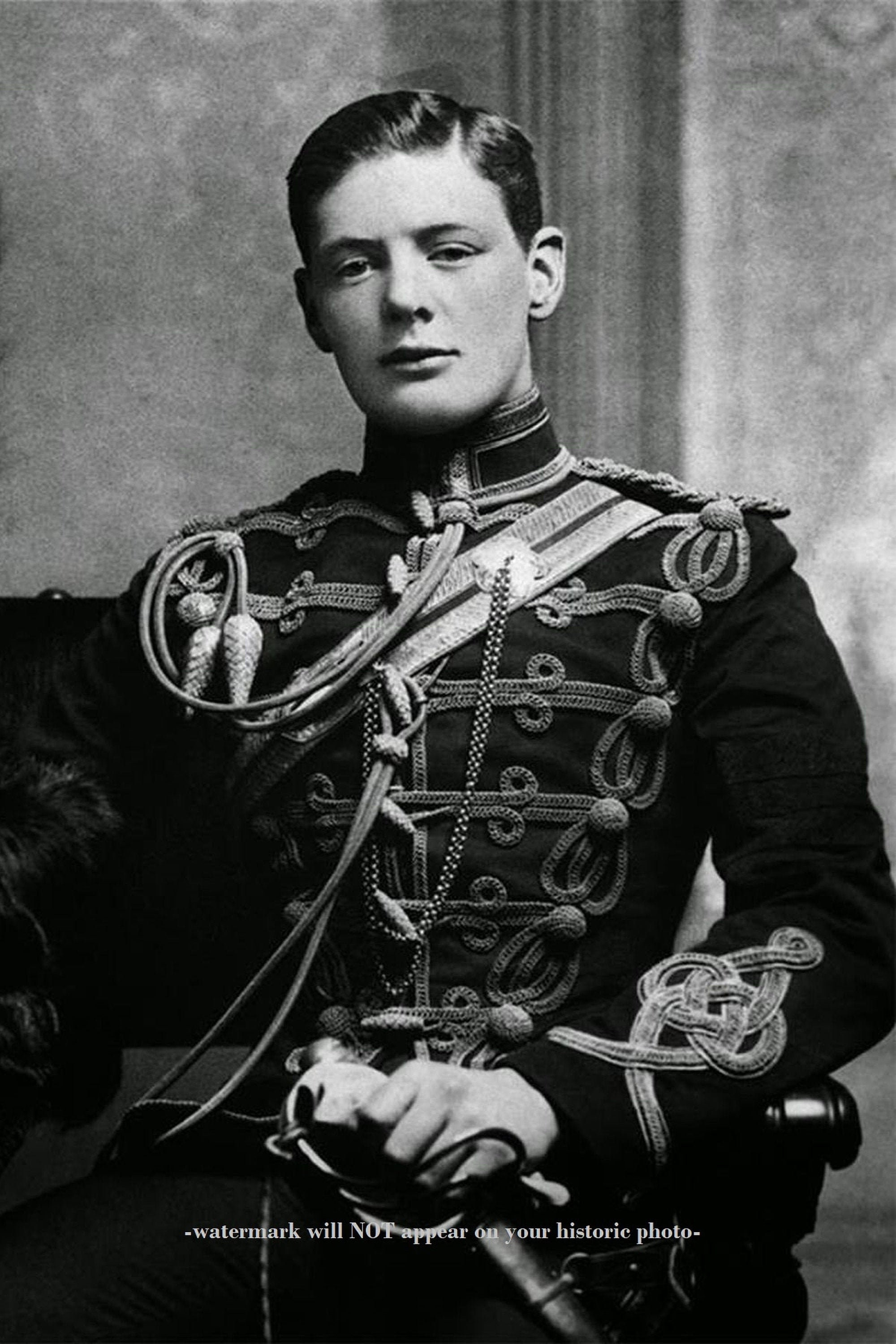【逸品】 4x6 1895 若きウィンストン・チャーチル 写真 英国首相 英国世界 パラゴン