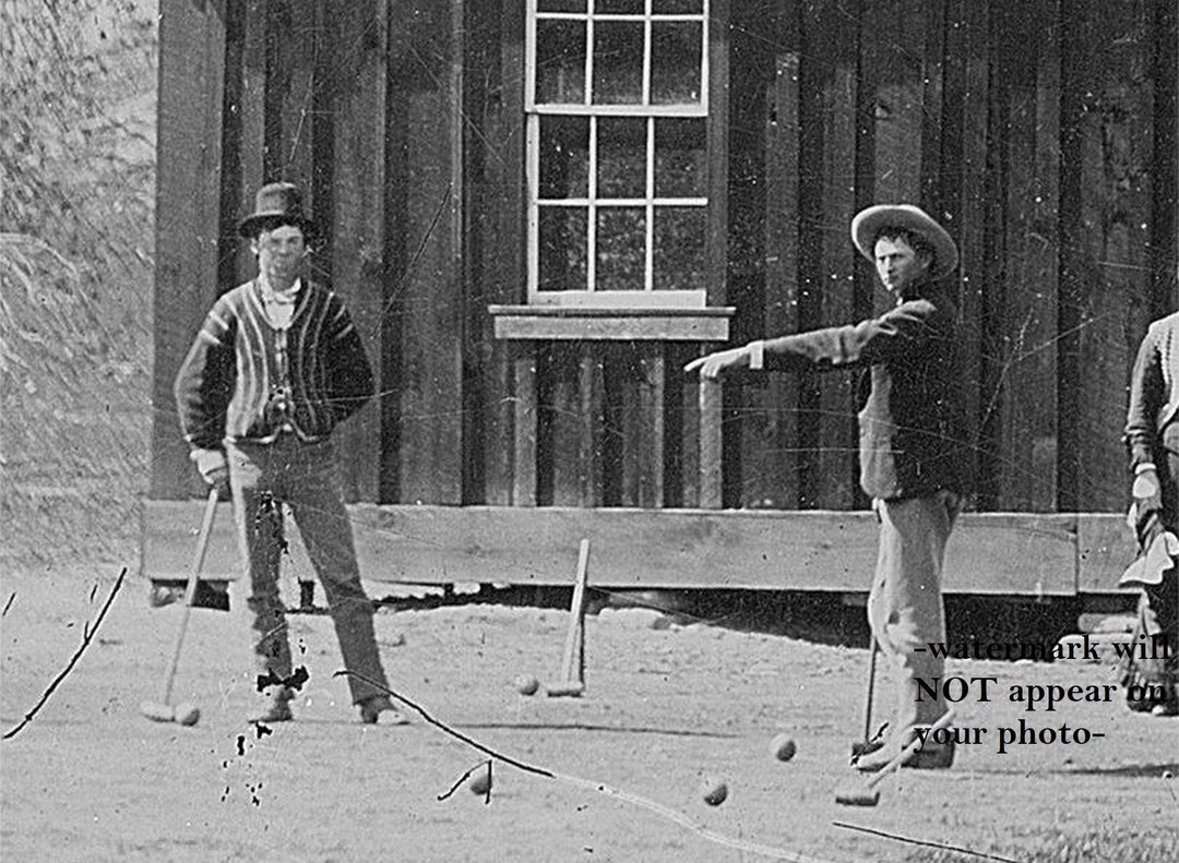 5x7 Rare Closeup Billy the Kid PHOTO Rare Discovery Playing Croquet