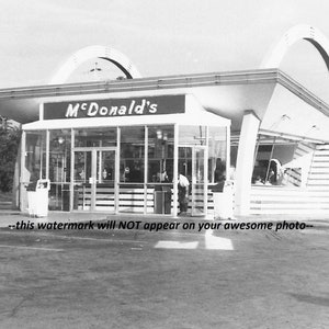 5x7 Vintage Route 66 McDonald's Restaurant PHOTO Sign Drive-In Diner, 1958 Missouri