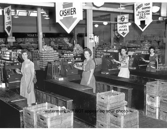 5x7 1945 Grocery Store PHOTO Market Manhattan Project Town Oak Ridge TN