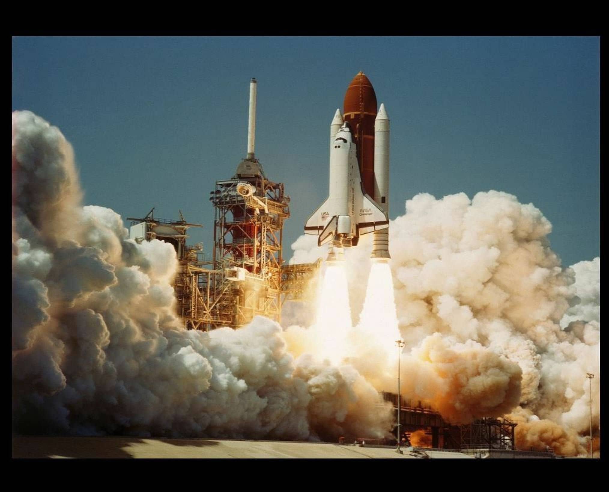 5x7 スペースシャトル チャレンジャー号初打ち上げ写真 初
