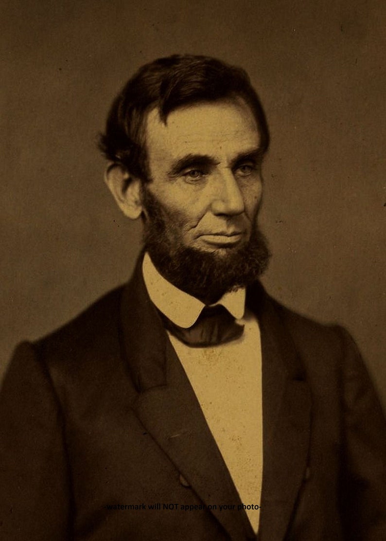 5x7 First Abraham Lincoln PHOTO As President 1861 Portrait United States Civil War Leader