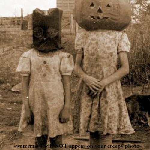4x6 Vintage Creepy Children Halloween PHOTO Pumpkin Costume - Etsy