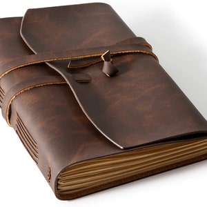 Quaderno in pelle fatto a mano, stile vintage, rilegato in pelle per uomo e donna, carta a righe, 240 pagine, diario in pelle, taccuino tascabile