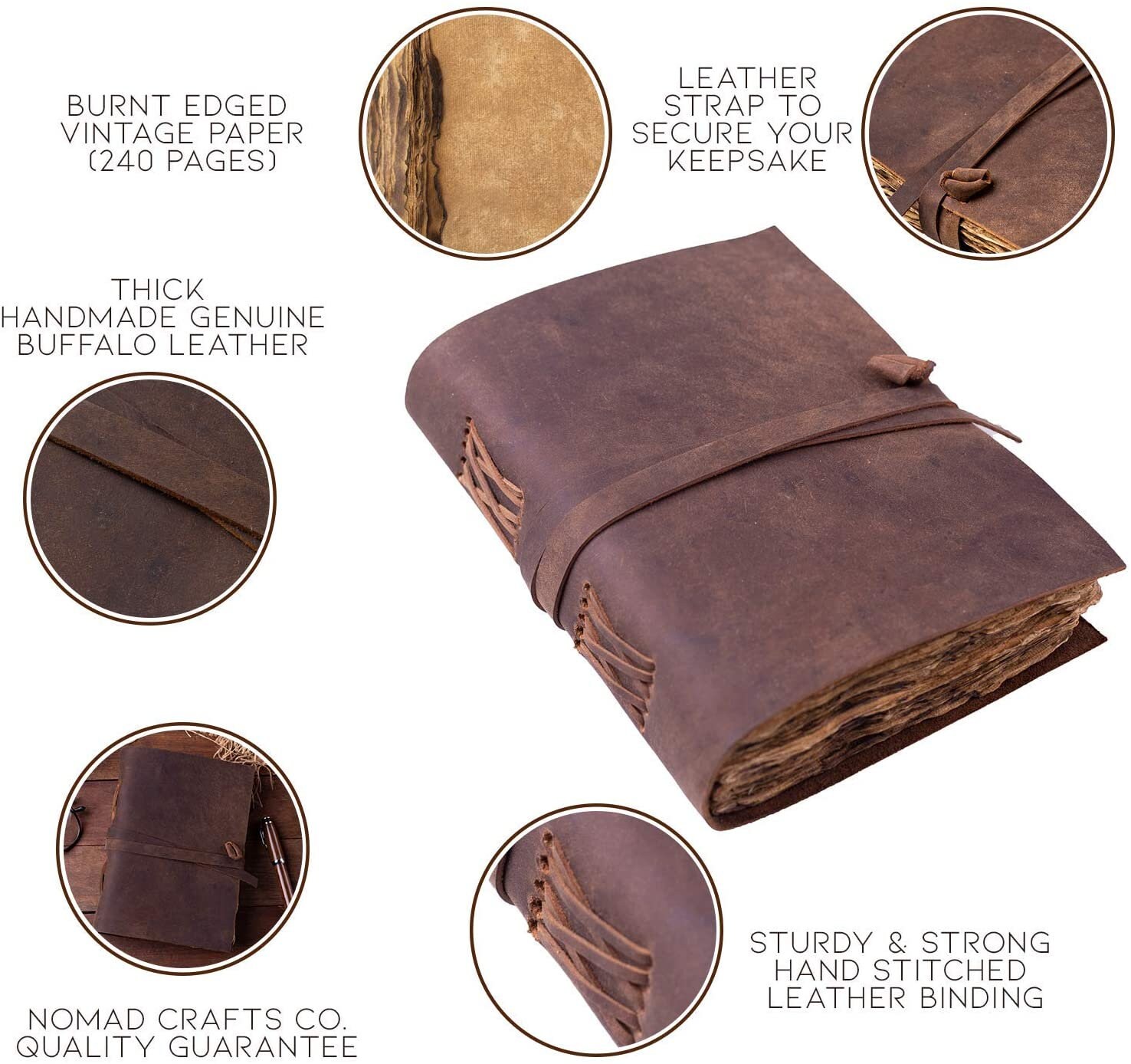 Vintage Leather Notebook Genuine Leatherbound Journal Etsy UK